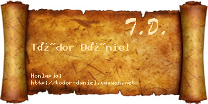Tódor Dániel névjegykártya